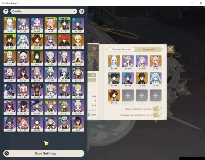 ASIA|AR 57|Zibai PremTeam|5 Limit+2(*5WeP)|Zibai,Linnea,Zhongli,Chiori,Wanderer|Mc Male|Take Mail|Check(GI6206)