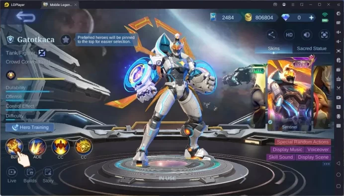 Global|Hero132|Skin 374|Exalted|Prime Claude+Granger|Sanrio Floryn|Clouds Kagura,Xavier|Luckybox Akai|More Check SS ML1890B