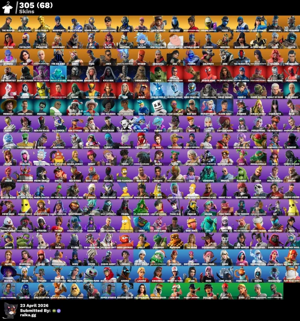 [PC/XBOX] 305 skins | OG STW | The Reaper | Elite Agent | Gold Midas | Blue Striker | Rogue Agent | Unchained Ramirez | Trilogy