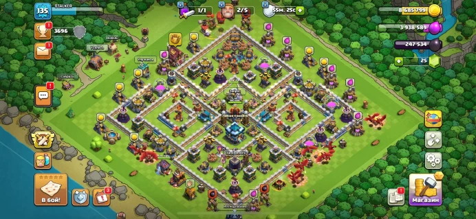 COC12 TOWNHALL Level 13, 12 Full town halls, Heroes (31/34/27/25/1)