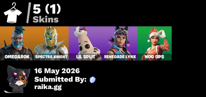 [PC/PSN/XBOX] 5 skins | Omegarok | Spectra Knight | Renegade Lynx | Lil Split | Nog Ops | Sigil of the Alliance War | Spectra Protector