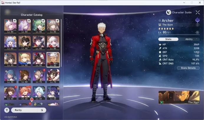 ASIA | TL70 ,Castorice+Sign+E2,Evernight+Sign,Archer+Sign=E1,Saber+Sign|2 Team| TakeMail Check SS HSR470B