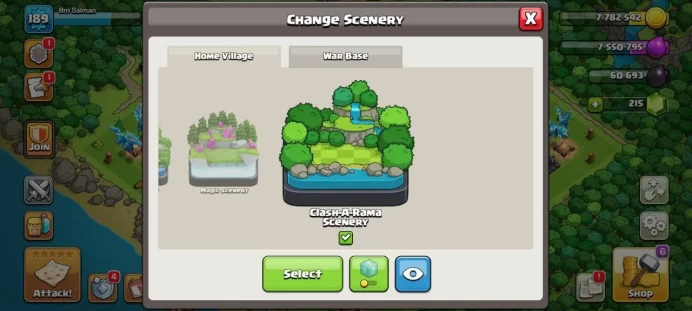 COC20 TOWNHALL Level 16, HEROES (76: 80: 54: 50: 24), EPIC EQUIPMENT, 1500 Gems, Many skins and Scenery, Highest League: Legendary