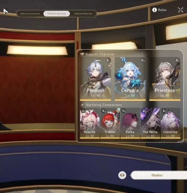 Asia|TL 70|18 Limited|[Phainon,Feixiao,The Herta,Robin,Ruan Mei E1,Hyacine,Casto,SW 999]+Sign,Huohuo E1,Etc|CheckSS(HSR7006)
