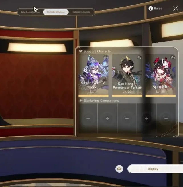 Asia|TL 9| 1 Golden Companion Spirit|3 Limited| [Sparkle,Silver Wolf 999,Dante PT] |MC Male|Take Mail|Check SS(HSR7009)