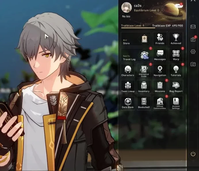 Asia|TL 9| 1 Golden Companion Spirit|3 Limited| [Sparkle,Silver Wolf 999,Dante PT] |MC Male|Take Mail|Check SS(HSR7009)