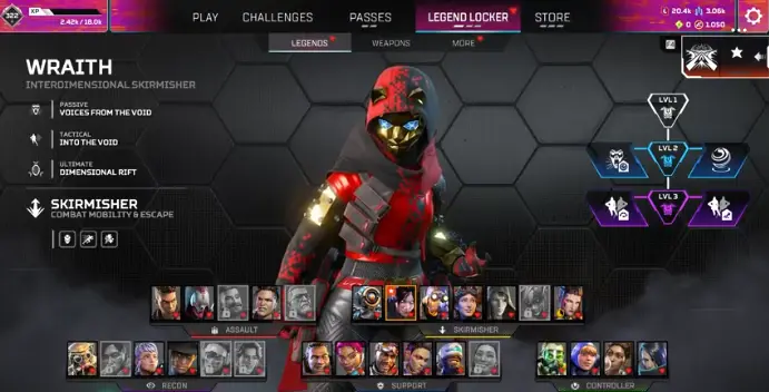 AP464 WRAITH HEIRLOOM 322 lvl 78 legs Ea app + Psn