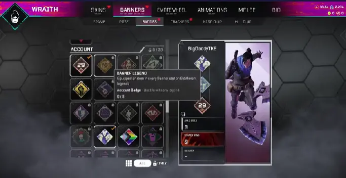 AP474 Wraith Relic 29 Lvl + 11 Leg Can be linked to Steam