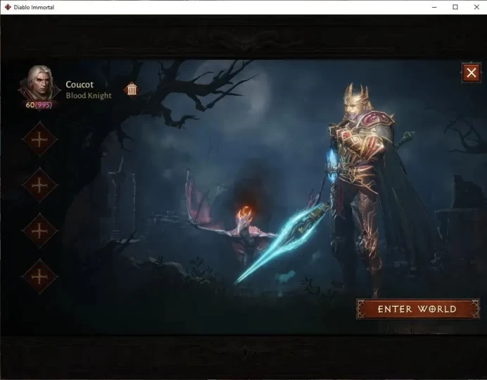 SEA-Verathiel|CS ON|Lv60(995)|Blood Knight|CR 46k|Paragon Vanquisher|Inferno II|2 Cosmetics|Check SS|(DI1271)
