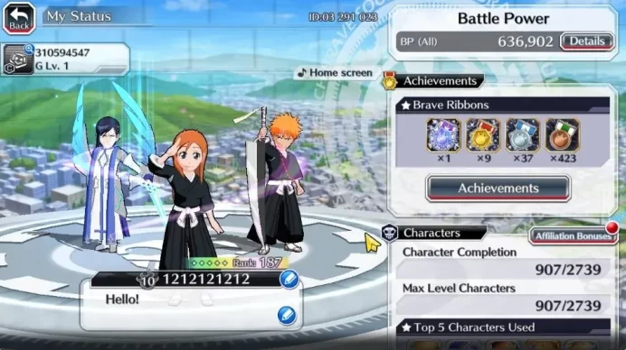 [GLOBAL]50K Orb|2 New Renewed Ichigo,10th Anniv[Rukia,Ichigo],Nemu TYBW25,Renewed[Byakuya,Aizen],Etc|4K AccTic|Klab ID(BBS2648)
