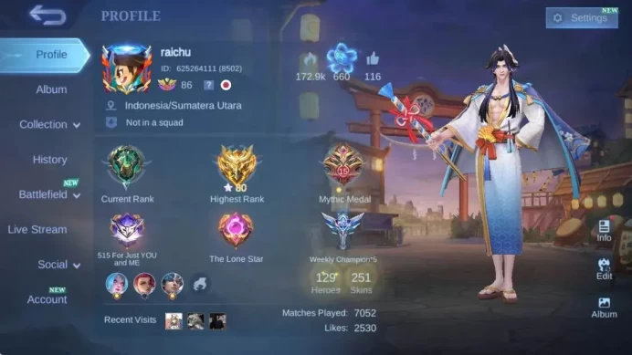 Global|Hero 129|Skin 251|Renown|Prime YZ|ANN Haya+Lesley|LBox Alpha+Zhask+Uranus|Valentine Claude|Zodiac HC|More CheckSS ML1910B