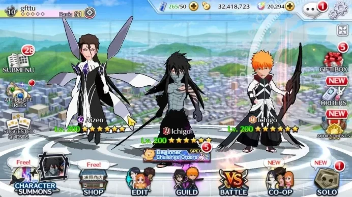 [GLOBAL]20K Orbs+Fresh All Story|Ichigo 9th Anniv,Fierce[Aaroniero,Shunsui],Halibel Unleashed,Rangiku,Etc|CE ON|Klab ID(BBS2654)
