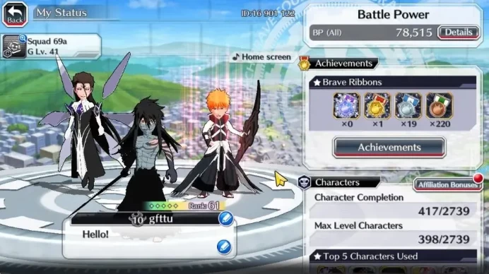 [GLOBAL]20K Orbs+Fresh All Story|Ichigo 9th Anniv,Fierce[Aaroniero,Shunsui],Halibel Unleashed,Rangiku,Etc|CE ON|Klab ID(BBS2654)
