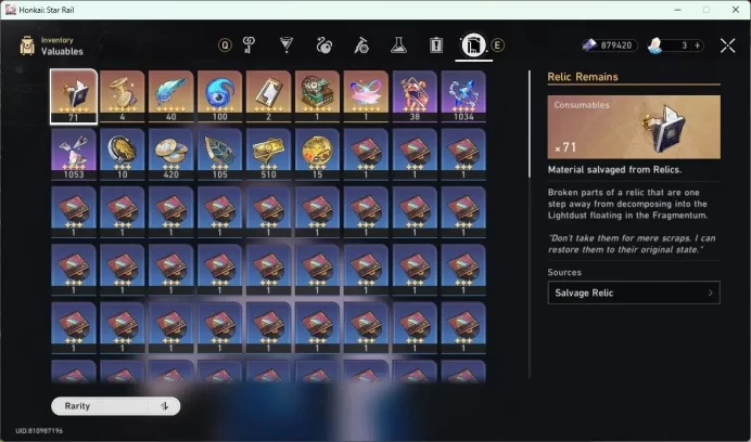 ASIA | TL 70 | Castorice, Hyacine, Blade, Robin, Dan Heng PT | TakeMail | Check SS HSR476B