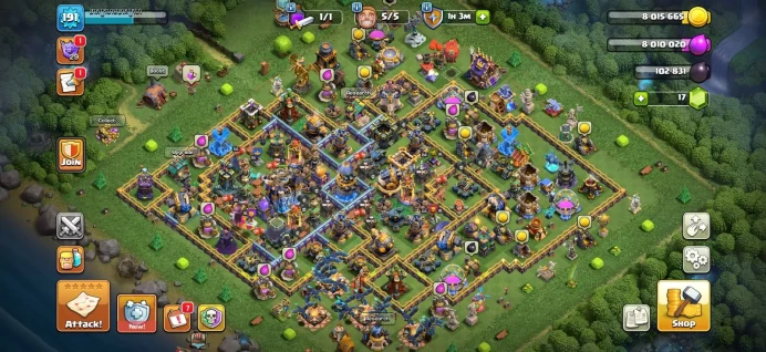 Town hall 18 Xp 191, 9 equipment epic(3 max 3 lv 26), C6221