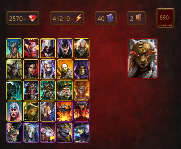 [STARTER]Mortu-Macaab+Lanakis+Mezomel+Scyl+Ezio Auditore+Trunda+Alice+Genzin+Rathalos+Adelyn+Visix+Artak+Skeletor+44Epics