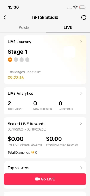 Blowout Sale/12K Real Followers+1.1M Real Likes/ Tiktok Shop For Creator/ Live Stream/ Full Access
