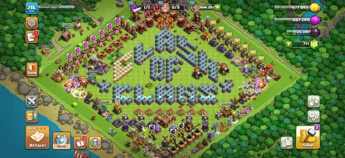 Town hall 16 Xp 216 11 equipment epic, 16 Hero skin ,C6229