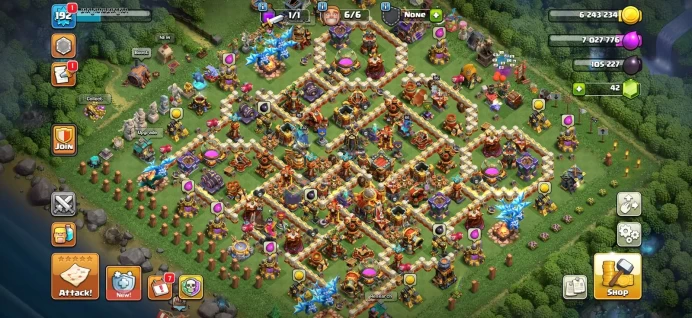 Town hall 16 semi max Xp 192, 11 equipment epic, C6230