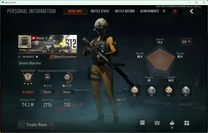Mobile | CV 53M | SV 74,1M | LVL30 | KOI LR-AR2, SS AX50, CRIMSON VSS, CEREMONIAL MCX | UTOPIA | more detail Check SS (AB386B)