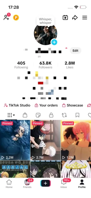 BLACK Sabbath/63K Real Followers+2.8M Real Likes/ Tiktok Shop For Creator/ Live Stream/ Full Access