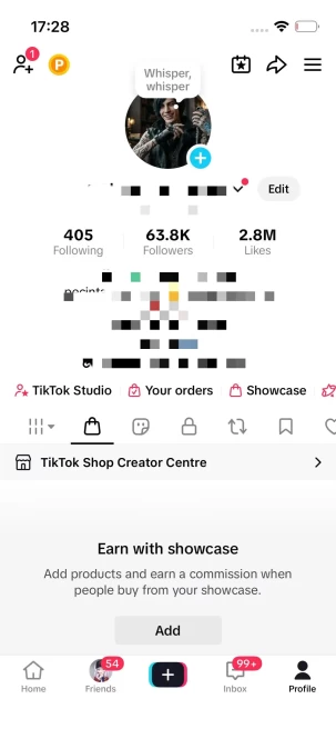 BLACK Sabbath/63K Real Followers+2.8M Real Likes/ Tiktok Shop For Creator/ Live Stream/ Full Access
