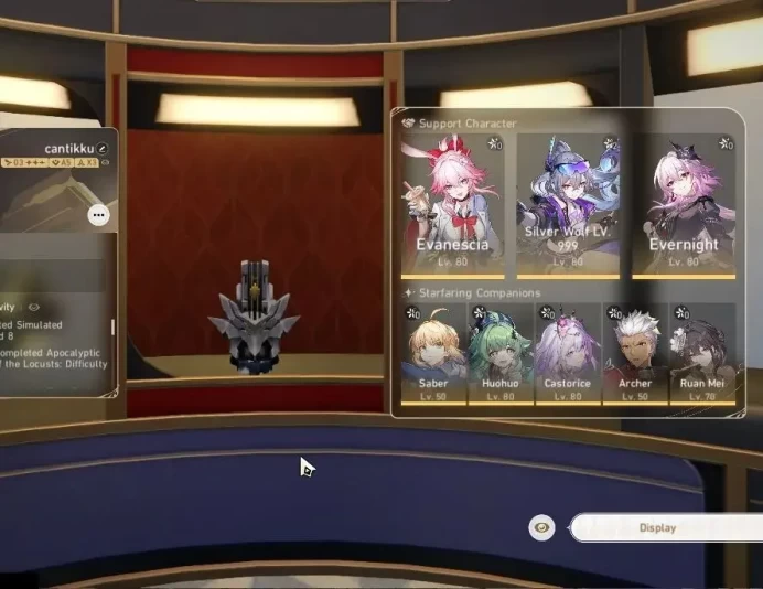 Asia|TL 65|11 Limited|[SW 999E2]+Sign,HuohuoE1,Evanescia,Dante,Evernight,Sparkle,Castorice,RuanMei|MC Female|TakeMail|(HSR7021)