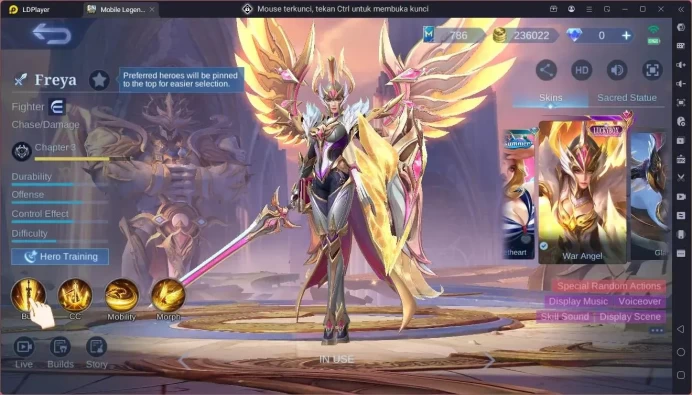 Global|Hero 132|Skin 334|Exalted|Legend Valir|JJK Melissa,Xavier|KFP Thamuz|Prime Granger|CC Jawhead|More Check SS ML1916B