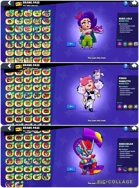 BS833//64500 Trophies 16 BP + PRO PASS REBEL LOLA + B-800 MECHA CROW + LEON BAIKU EVE + PINKU