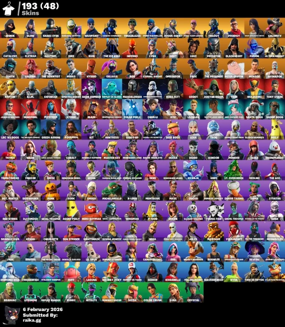 [PC] 193 skins | OG STW | IKONIK | Glow | Snake Eyes | Subzero Cryptic | Carbon Commando | Trailblazer | Point Patroller | Rogue Agent | Trilogy