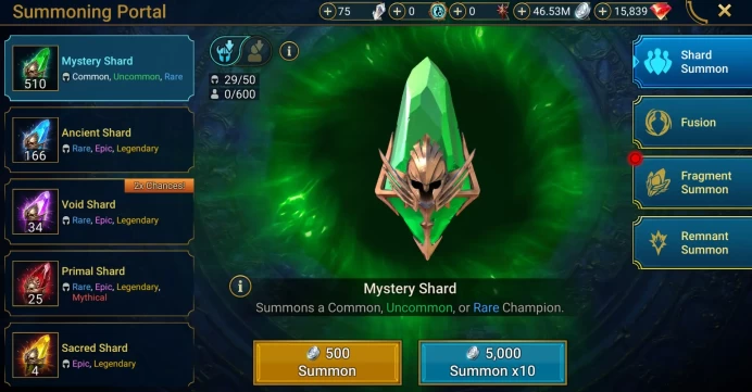 Starter with Lilitu + Shards : 166 Ancient, 34 Void, 25 Primal, 4 Sacred | Ninja + 17 Login Legendary | Mine max