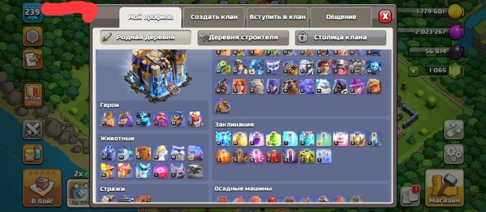 COC112 TH Level 18, Heroes (97/100/71/77/51), 8 Epics, Level 239, Builder’s village Level 10, Skins available, Medal lacquer: 420 pieces