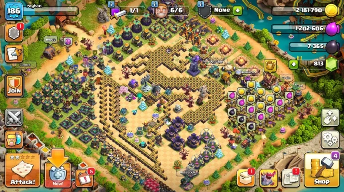 COC91 MAIN VILLAGE TH LEVEL 15 15 TH WITH FULL 14 UPGRADE 85/88/60/60/34 DONATE THEME