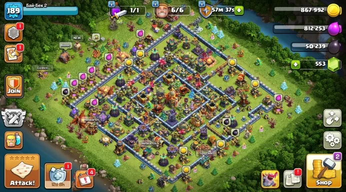 COC55 Main Village TH level 16