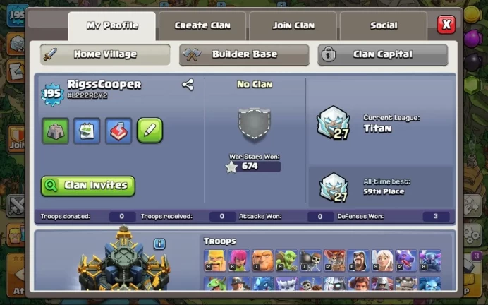 COC93 MAIN VILLAGE TH LEVEL 17 17 TH WITH FULL 16 UPGRADE 70/88/56/53/50/11 530 GEMS FULL EQUIPMENT