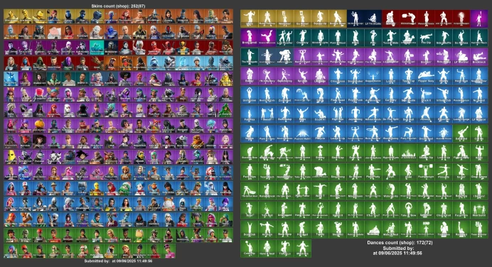 [PC/XBOX]  252 skins | Merry Mint Axe | Gold Brutus | Gold Midas | Gold Meowscles | Explorer Emilie | Sultura | Fixer | Tart Tycoon | Galaxy Sco