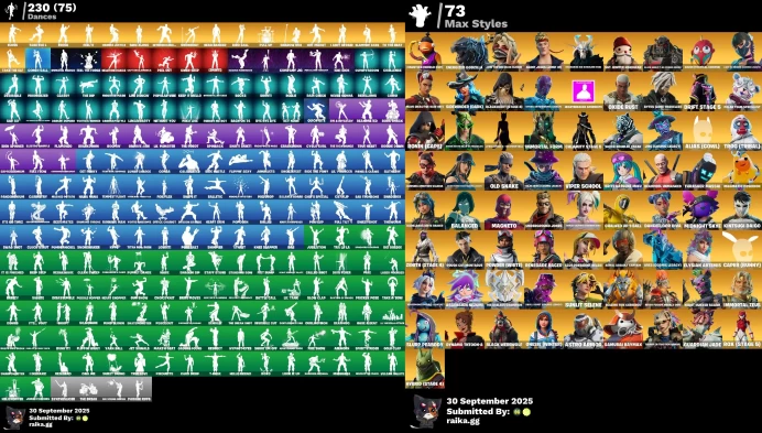[PC/PSN/XBOX] 251 skins | OG STW | Black Knight | Sparkle Specialist | The Reaper | Blue Squire | Royale Knight	LKK261