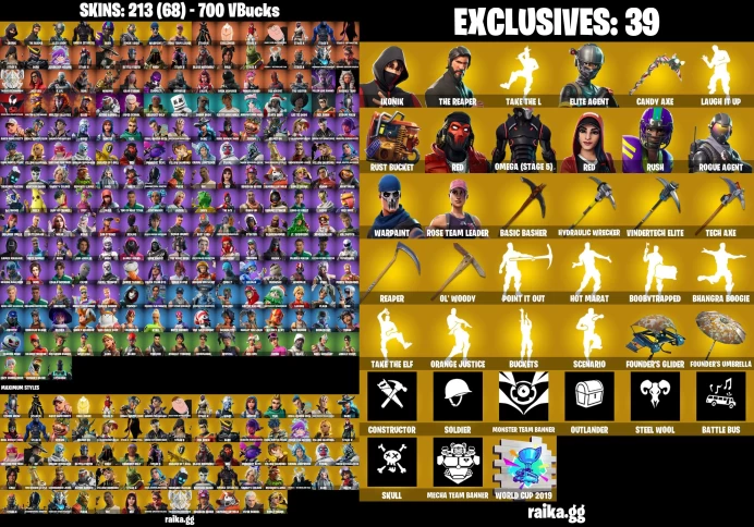 PC/PSN 213 skins | OG STW | IKONIK | The Reaper | Take The L | Aura | Elite Agent | Go Mufasa	LKK467