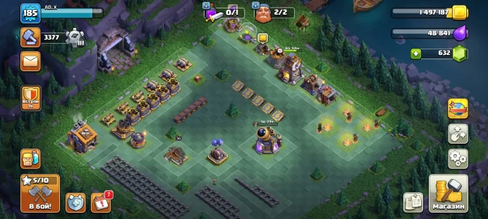 COC61 16 TH 9 EPIC EQUIPMENT [520+gems] DEFENSE 15 TH HEROES 63/64/42/44/23 OLD OBSTACLES
