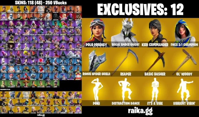[PC/PSN/XBOX] 118 skins | Polo Prodigy | Siren | Beach Jules | Harley Hitter | Star Wand | Ezio Auditore	LKK479