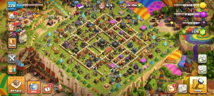 COC22//GOOD 17 TH HEROES 95:95:60:70:50:8 OLD TREES + WALLS 17-18 LVL SKINS + DON SCENERY