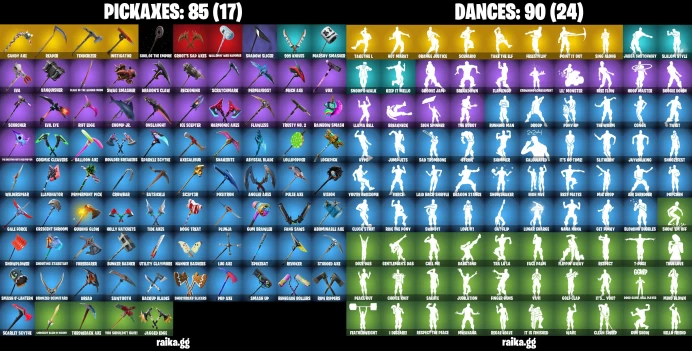 "PC/XBOX 118 / IKONIK / The Reaper / Take THe L / Blue Squire / Royale Knight / Glow / Trailblazer / Scenario "	LKK273