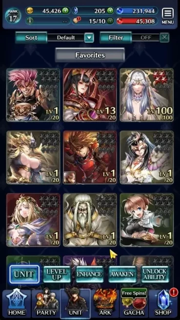 GLOBAL|Rank 17|Top Tier Unit [A Roland,SM Sera,KOG Mauna,G Lilaha,AOG Labyreth,POG Zero,Etc]|1 UR & 9 SSR Ark|Code Only(LC1242)