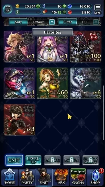 GLOBAL|Rank 9|Top Tier Unit [Demon Lord Judecca-Samekh+Ark,A Roland,KOG Mauna,POG Zero,G Lilaha,Etc]|7 SSR Ark|Code Only|LC1248