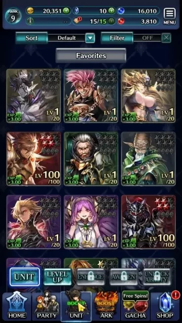 GLOBAL|Rank 9|Top Tier Unit [Demon Lord Judecca-Samekh+Ark,A Roland,KOG Mauna,POG Zero,G Lilaha,Etc]|7 SSR Ark|Code Only|LC1248