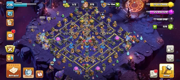 COC29//Main Village TH level 18 Builder TH Level 10 FULL 18 TH HEROES 103 103 83 80 55 9 COSMIC SCENERY 22 SKINS MAX EQUIPMENT