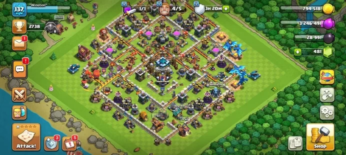 COC31//Main Village TH level 13