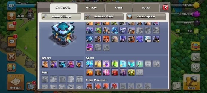 COC31//Main Village TH level 13