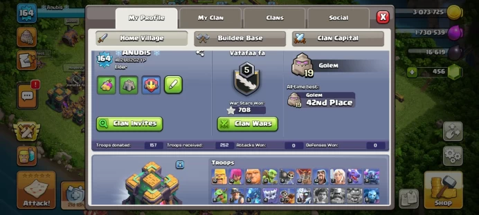 COC32//Town Hall Level 14 14 TH (~FULL BASE) HEROES 76:84:56:58:30 PUMPED GEAR SKINS + SCENERY