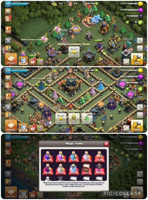 COC35//Main Village TH level 17 Builder TH Level 9 FULL 17 TH + WALLS 18 LVL OLD TREES HEROES 72 100 51 74 32 13 SKINS + PUMP GEAR Tag #YRY9P89U